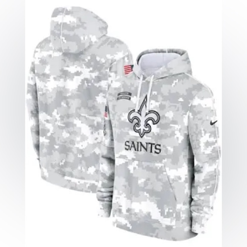 Nike NFL team apparel Saints salute to service camouflage hoodie mens size small